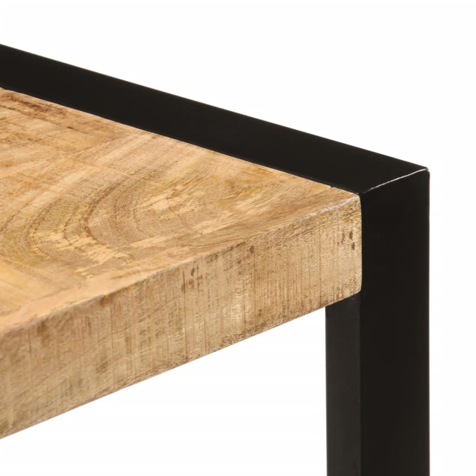 Mesa de comedor madera maciza de mango rugoso 120x55x76