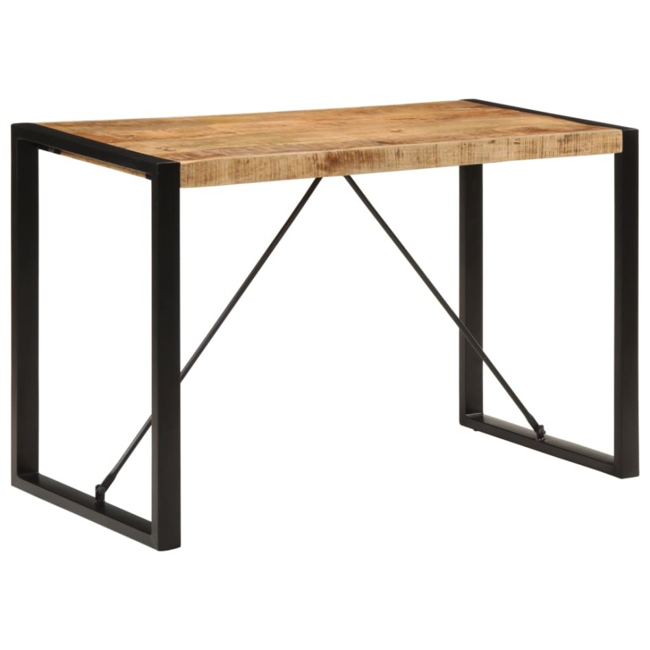 Mesa de comedor madera maciza de mango rugoso 120x55x76