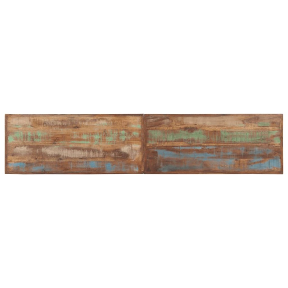 Banco de madera maciza reciclada y acero 160