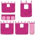 Litera con tobogán y cortinas rosa 90x200