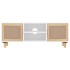 Mueble para TV madera maciza pino y ratán natural 105x30x40