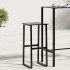 Taburetes de bar 2 unidades acero negro 38x38x80