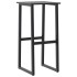 Taburetes de bar 2 unidades acero negro 38x38x80