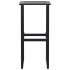 Taburetes de bar 2 unidades acero negro 38x38x80