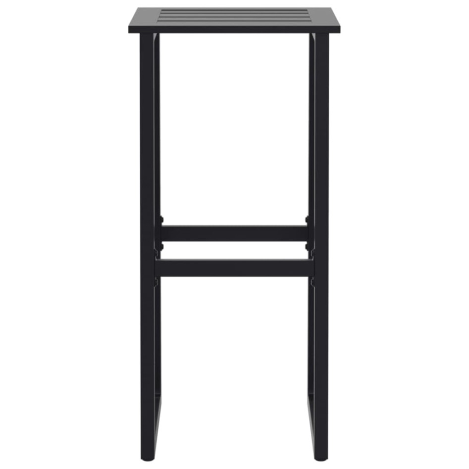 Taburetes de bar 2 unidades acero negro 38x38x80