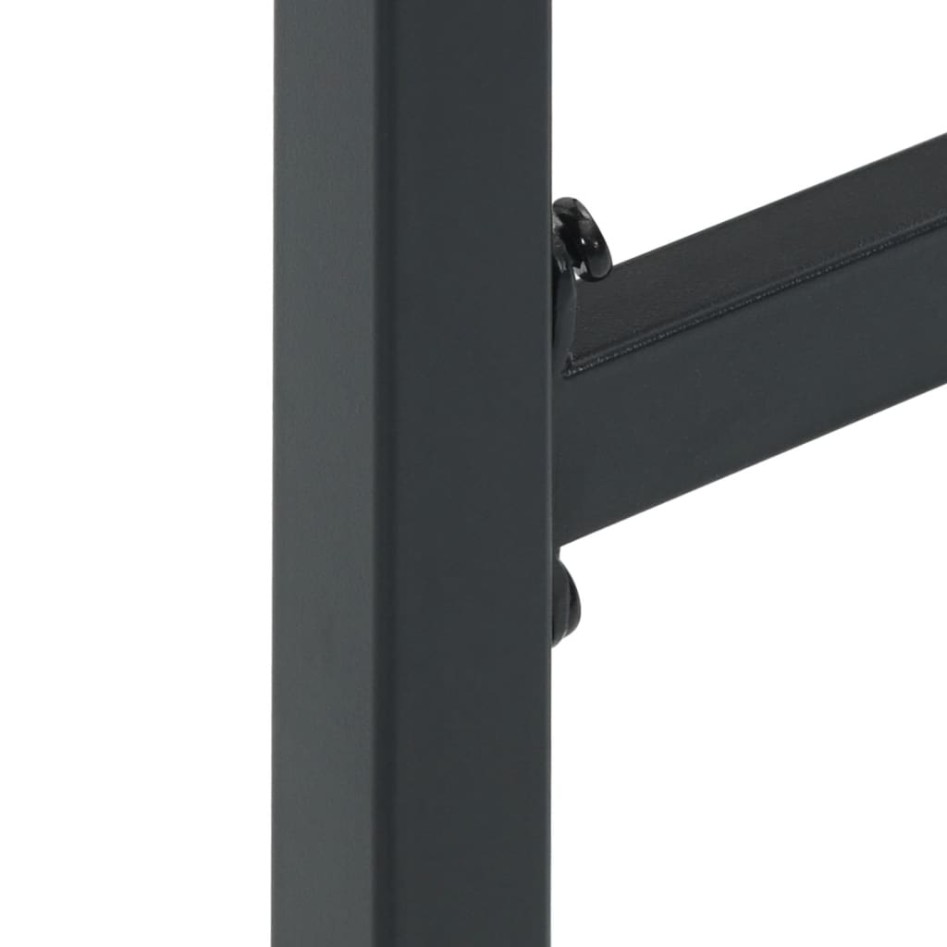 Taburetes de bar 2 unidades acero negro 38x38x80