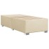 Cama box spring con colchón tela color crema 90x200