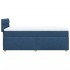 Cama box spring con colchón tela azul 80x200