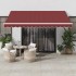 Toldo retráctil manual color burdeos 400x350