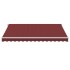 Toldo retráctil manual color burdeos 400x350