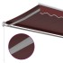 Toldo retráctil manual color burdeos 400x350