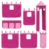 Litera con tobogán y cortinas rosa 90x200