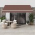 Toldo retráctil manual marrón 400x350
