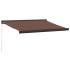 Toldo retráctil manual marrón 350x250
