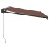 Toldo retráctil manual marrón 350x250