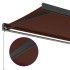 Toldo retráctil manual marrón 350x250
