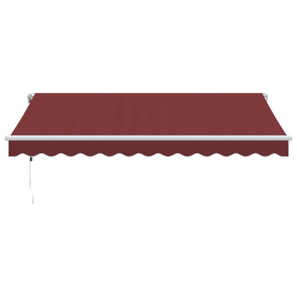Toldo retráctil automático burdeos 350x250