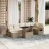 Set de sofás de jardín y cojines 8 piezas ratán sintético