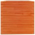 Jardinera madera maciza de pino marrón cera 70x70x72,5