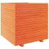 Jardinera madera maciza de pino marrón cera 70x70x72,5
