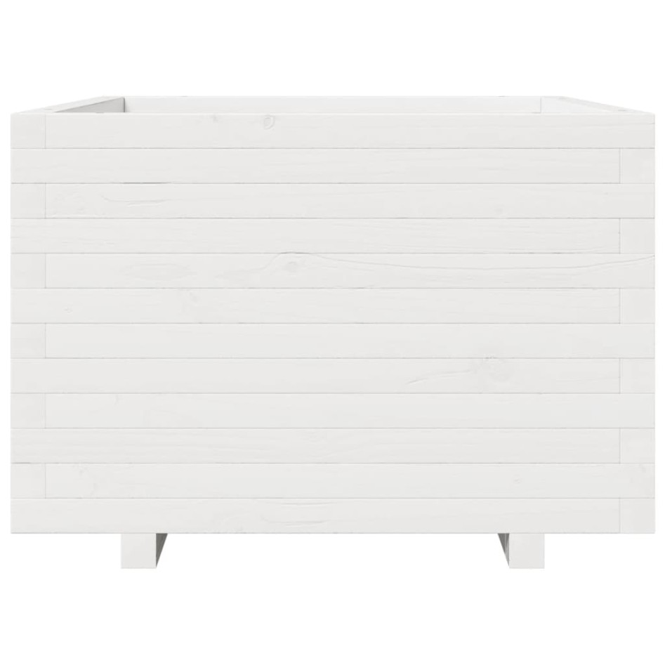 Jardinera madera maciza de pino blanco 70x70x49,5