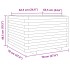 Jardinera madera maciza de pino blanco 70x70x49,5