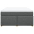 Cama box spring con colchón tela gris oscuro 140x200