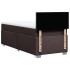 Cama box spring con colchón tela marrón oscuro 90x200