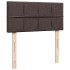 Cama box spring con colchón tela marrón oscuro 90x200