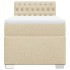 Cama box spring con colchón tela color crema 90x200