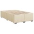 Cama box spring con colchón tela color crema 90x200