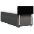 Cama box spring con colchón tela gris oscuro 100x200