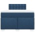 Cama box spring con colchón tela azul 120x190