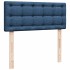 Cama box spring con colchón tela azul 120x190
