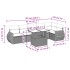 Set sofás de jardín 7 piezas y cojines ratán sintético