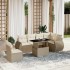 Set sofás de jardín 7 piezas y cojines ratán sintético