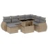 Set de sofás de jardín y cojines 8 piezas ratán sintético