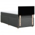 Cama box spring con colchón tela gris oscuro 90x190