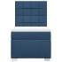 Cama box spring con colchón tela azul 90x200