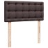 Cama box spring con colchón tela marrón oscuro 90x190