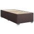 Cama box spring con colchón tela marrón oscuro 90x190