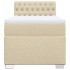 Cama box spring con colchón tela color crema 90x200