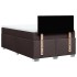 Cama box spring con colchón tela marrón oscuro 120x200