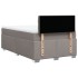 Cama box spring con colchón tela gris taupe 120x200