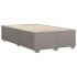 Cama box spring con colchón tela gris taupe 120x200
