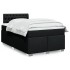 Cama box spring con colchón tela negro 120x200