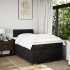 Cama box spring con colchón tela negro 120x200