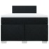 Cama box spring con colchón tela negro 120x200