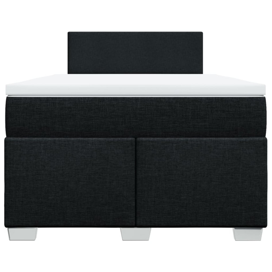 Cama box spring con colchón tela negro 120x200