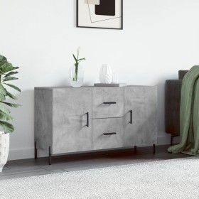 Aparador de madera de ingeniería gris hormigón 100x36x60